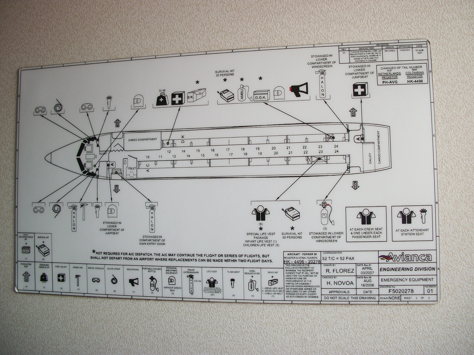 Mapa interno del avión