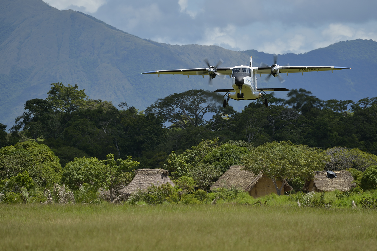 Aterrizando en San juan de Manapiare