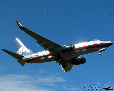 La bonita flecha plateada de Aeromexico