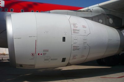 El enorme motor del A330-200