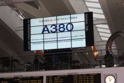 JFK Dando la Bienvenida a el A380