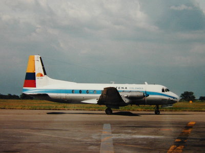 Avro HS748 satena, rarisimo visitante en cali en 1997