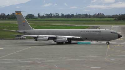 B707 FAC &quot;zeus&quot; saliendo a BOG cargado con los equipos expuestos en expodefensa 2010