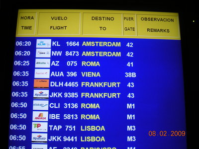 Primer Vuelo en salir del Aeropuerto del Prat en Barcelona.