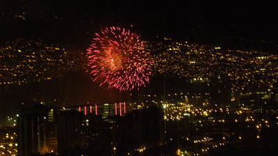 fuegos artificales desde el hotel dann carlton el poblado piso 18