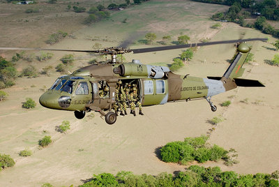Helicóptero UH-60 Black Hawk del Ejército de Colombia