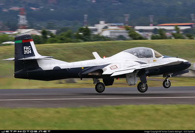 Entrenador T-37C de la Fuerza Aérea Colombiana, FAC 2124