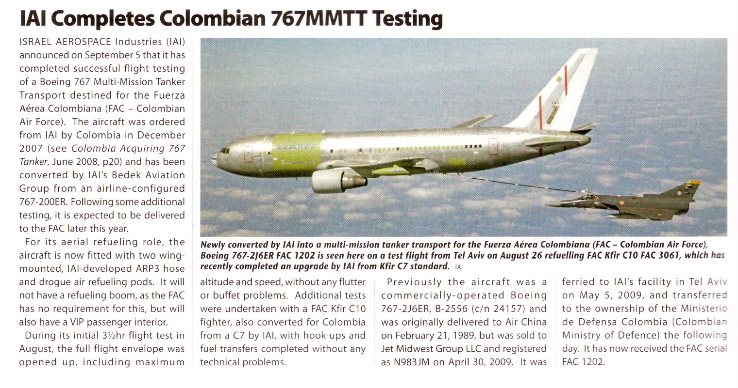 La imagen fue escaneada de la revista Air Forces monthly.