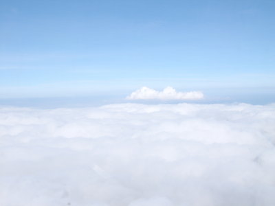 todo el vuelo iba a estar nubado :(