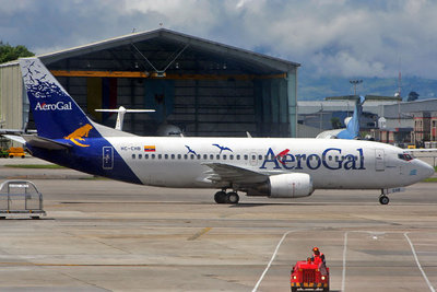 Aerogal, pero esta vez en 733, y de nuevo al muelle nacional. Foto: Javier Franco TOPPER