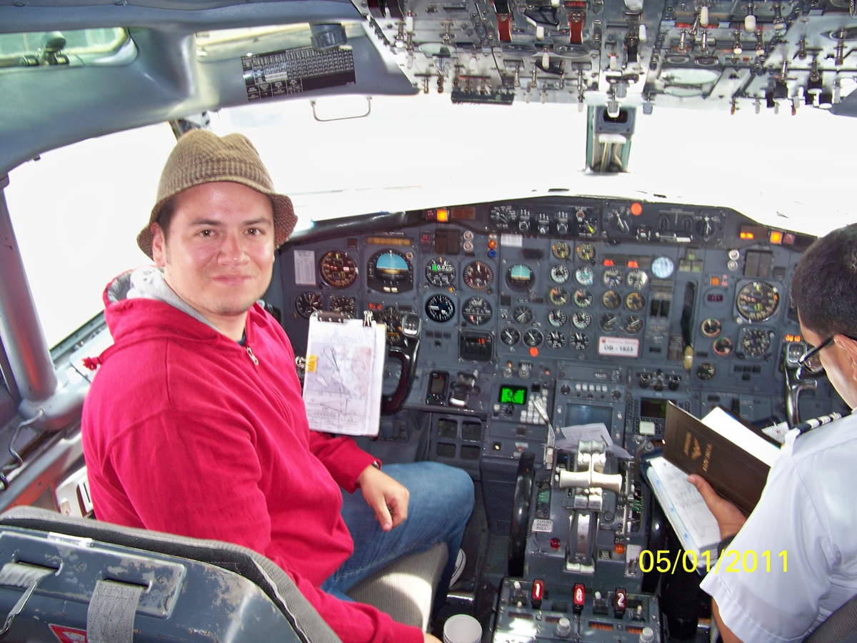Gracias al Capitan por mi primera vez en una Cabina.