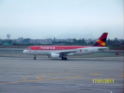 A320 de Avianca llegando de Bogotá.
