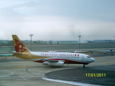 Llegada del 737-200Adv de Peruvian, mi siguiente avión.