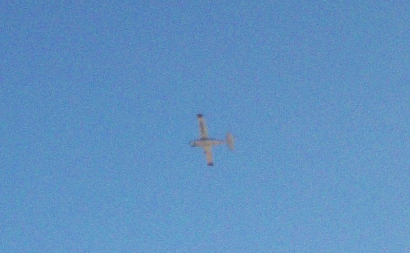 Aunque borrosa, miren la poscion del avion para ver las figuras que hay en desierto de Nazca