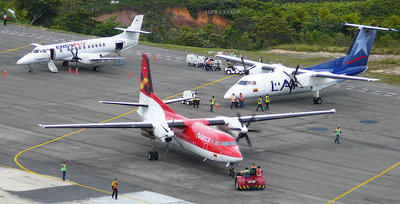 HK-4522 - British Aerospace Jetstream 41 / EasyFly <br />HK-4513 - De Havilland Canada DHC-8-201Q / LAN Colombia<br />HK-4467 - Fokker 50 / Avianca