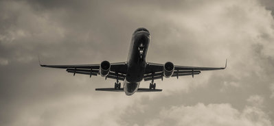 B757 de united en aproximacion al dulles.