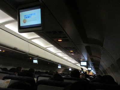En el interior de la aeronave
