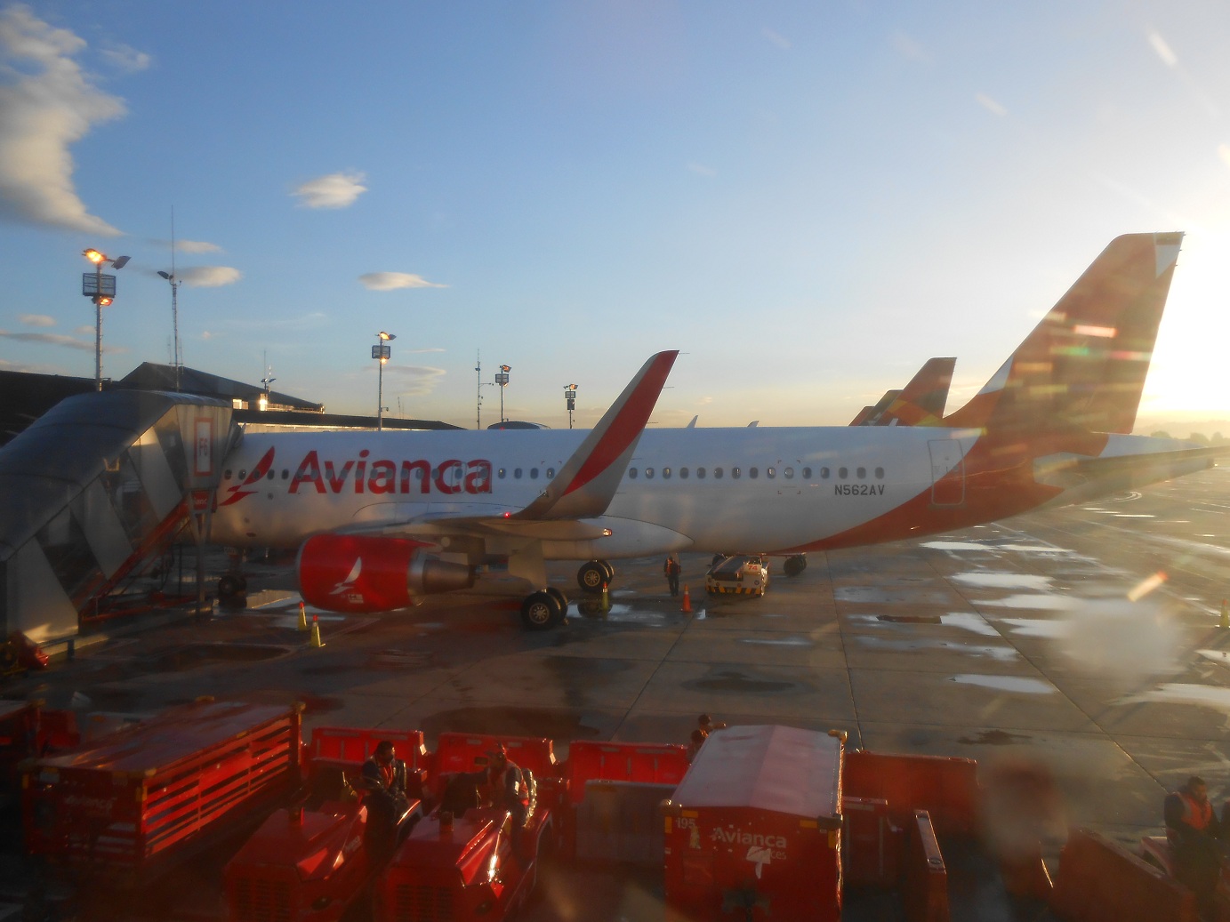 El avión asignado para el vuelo