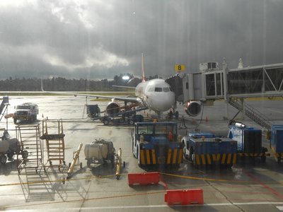 Panorámica del avión en Rionegro.