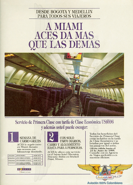 Publicidad ACES - Aviacol.net El Portal de la Aviación Colombiana