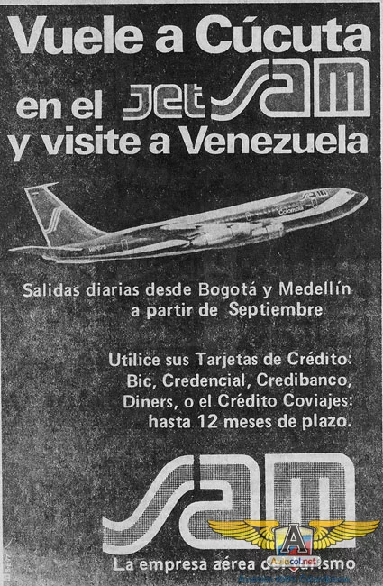 Publicidad SAM - Aviacol.net El Portal de la Aviación Colombiana