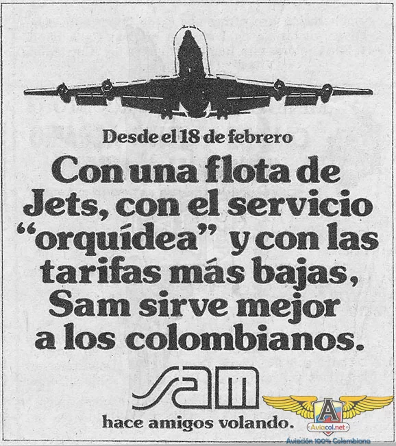 Publicidad SAM - Aviacol.net El Portal de la Aviación Colombiana