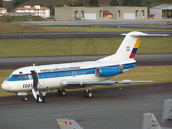 Fokker 28 Fellowship de la Fuerza Aérea Colombiana en Medellín (Rionegro)