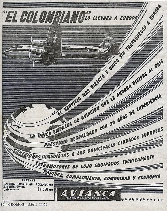 Vuele a Europa en DC-4 de Avianca
