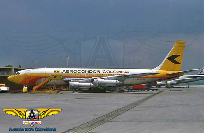 HK-1818 Boeing 707-123BF, en Eldorado.