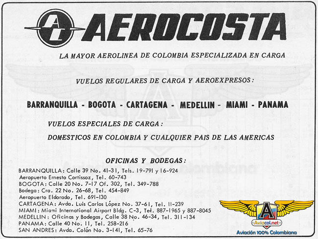 Aerocosta | Aviacol.net El Portal de la Aviación Colombiana