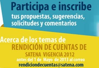 Satena invita a participar en su rendición de cuentas | Aviacol.net El Portal de la Aviación Colombiana