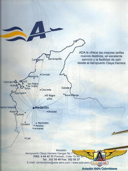Publicidad de ADA | Aviacol.net El Portal de la Aviación Colombiana
