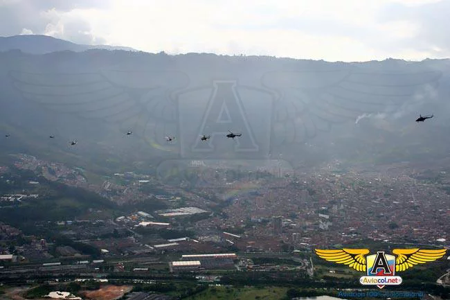 Desfile aéreo de la Aviación del Ejército sobre Medellín | Aviacol.net El Portal de la Aviación Colombiana