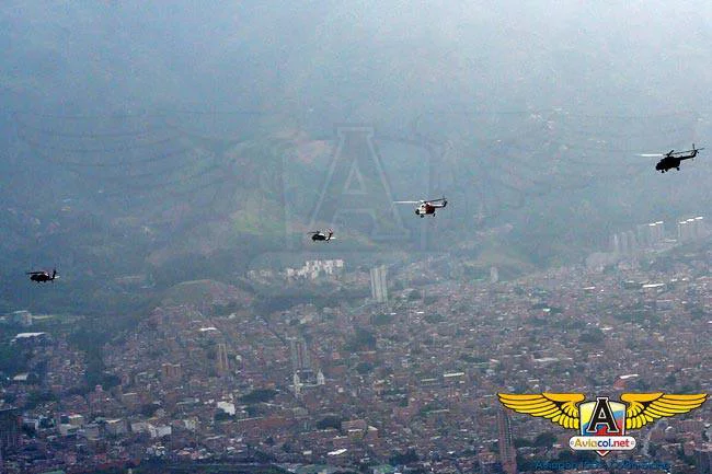 Desfile aéreo de la Aviación del Ejército sobre Medellín | Aviacol.net El Portal de la Aviación Colombiana