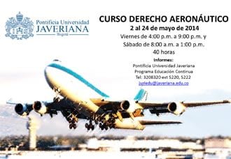 Curso Derecho Aeronáutico, Universidad Javeriana