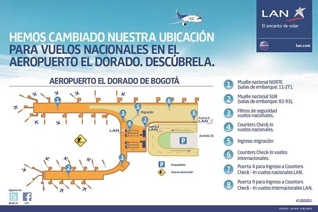 LAN implementa plan de comunicación a pasajeros por cambios en El Dorado | Aviacol.net El Portal de la Aviación Colombiana LAN implementa plan de comunicación a pasajeros por cambios en El Dorado | Aviacol.net El Portal de la Aviación Colombiana