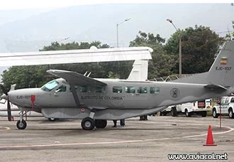 Cessna Caravan del Ejército de Colombia aterrizó de emergencia en el Cauca | Aviacol.net El Portal de la Aviación en Colombia y el Mundo