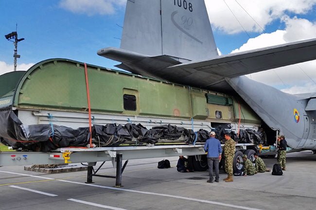 C-130 Hercules de la FAC transportó aerodeslizador de la Armada Nacional | Aviacol.net El Portal de la Aviación en Colombia y el Mundo