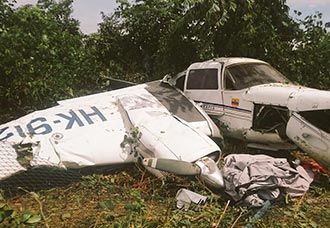 Piper Pa-23 se accidenta en Barrancabermeja | Aviacol.net El Portal de la Aviación