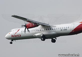 Avión ATR-72 de Avianca
