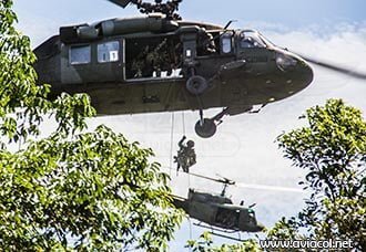 Operaciones aéreas del ejército colombiano contra el narcotráfico