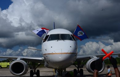 Embraer 190 de Copa Airlines llegando a Ciudad de Belice