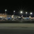 Vista nocturna del nuevo Aeropuerto Internacional Mariscal Sucre