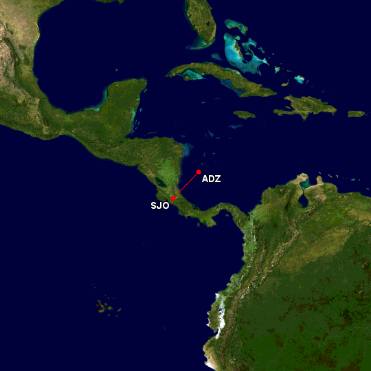 Ruta aérea en Colombia