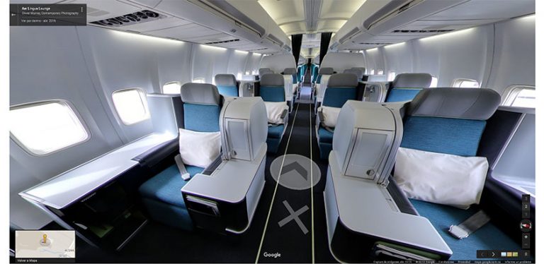 Recorrido virtual de un 757 en Google Street View