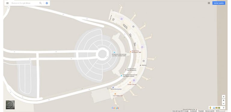 Google Indoor Maps del aeropuerto José María Córdova