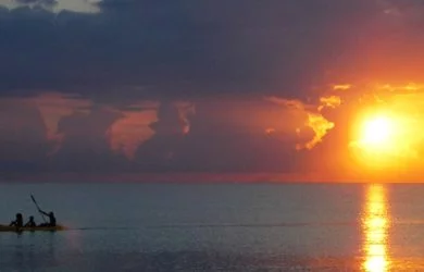 Atardecer en una de las playas de Jamaica