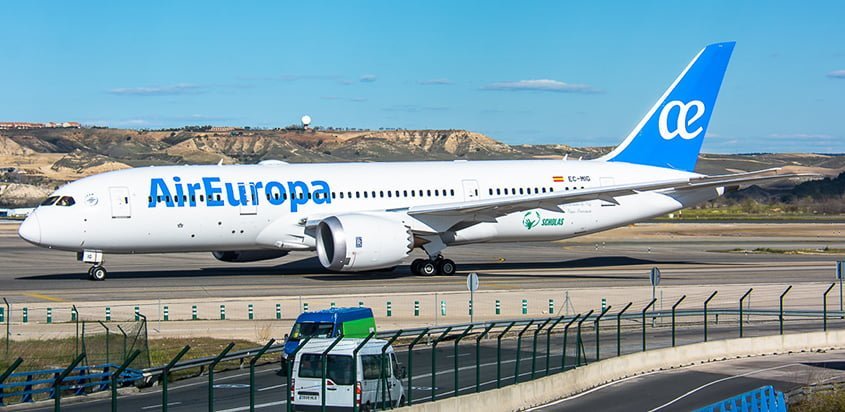 Boeing 787-8 "Dreamliner" de Air Europa en Madrid