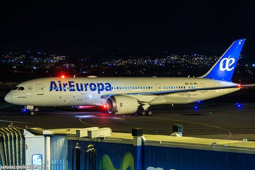 Boeing 787 de Air Europa en Bogotá