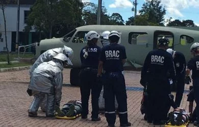 Simulacro de accidente aéreo